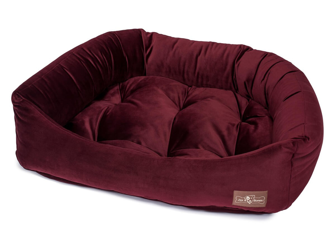 Plush Velour Napper Dog Bed