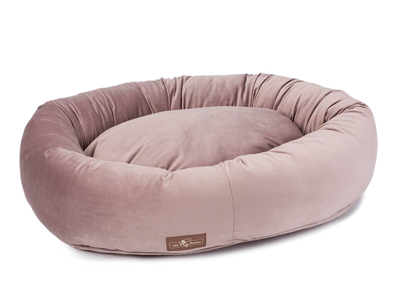 Plush Velour Donut Dog Bed