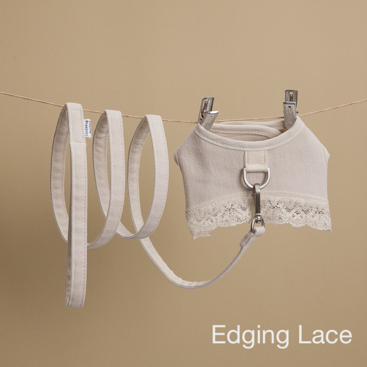 Louisdog Ecru Linen Harness Set