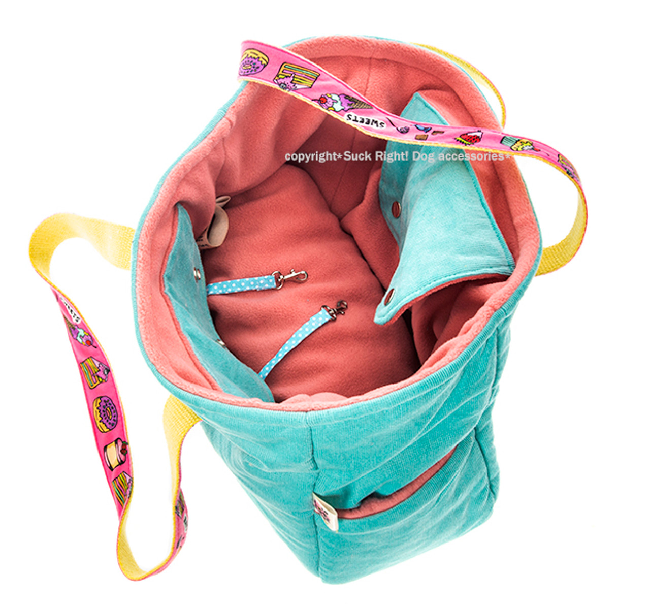 Sweets And Cakes Dog Carrier - Tiffany Blue