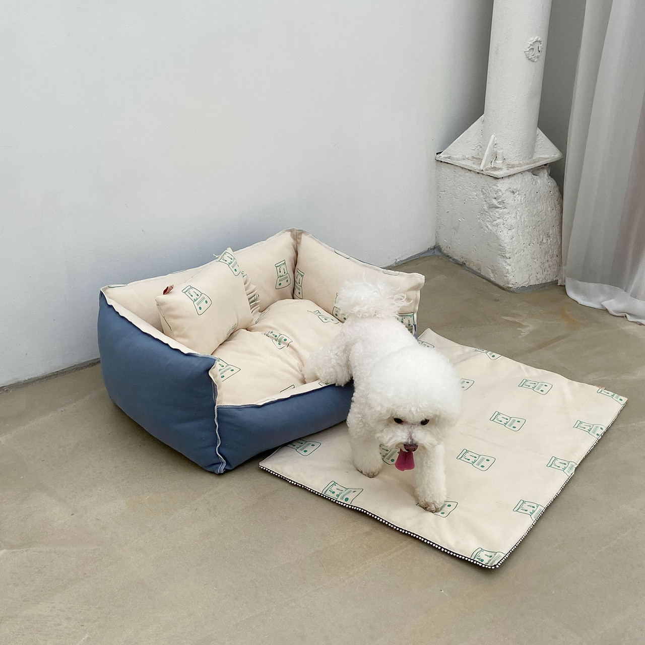 Play Cushion Dog Bed - Cream