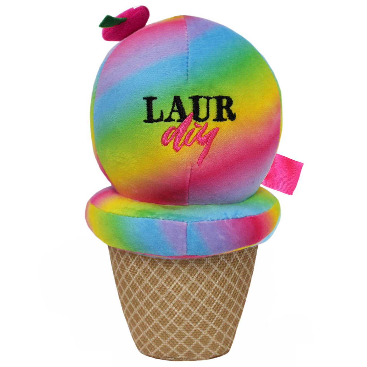 LaurDIY Plush Ice Cream Pet Toy