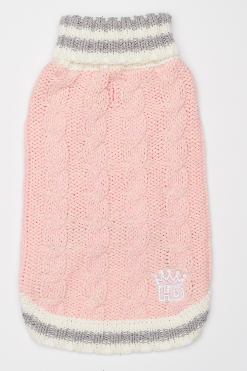 Cable Knit Dog Sweater