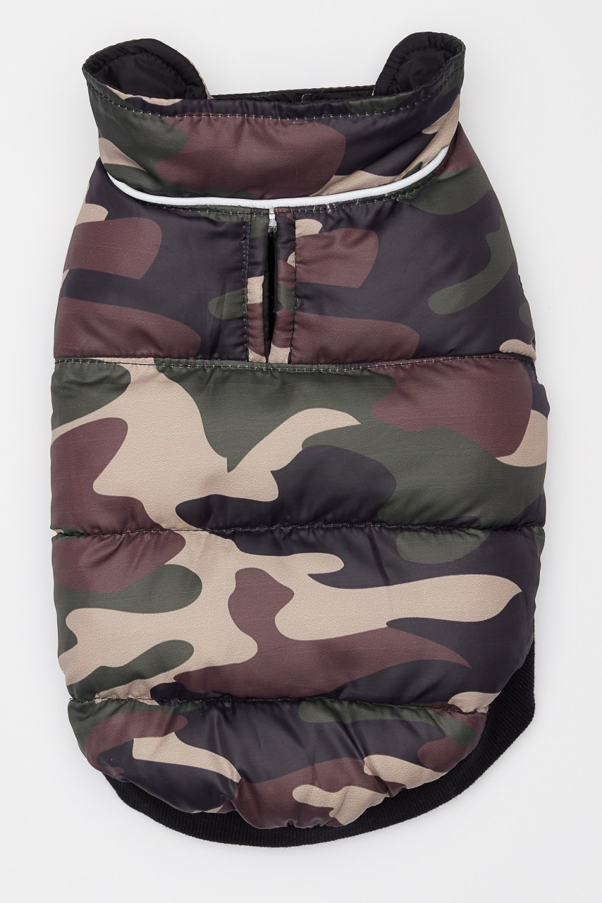 Flex-Fit Reversible Puffer Vest - Black/Camo