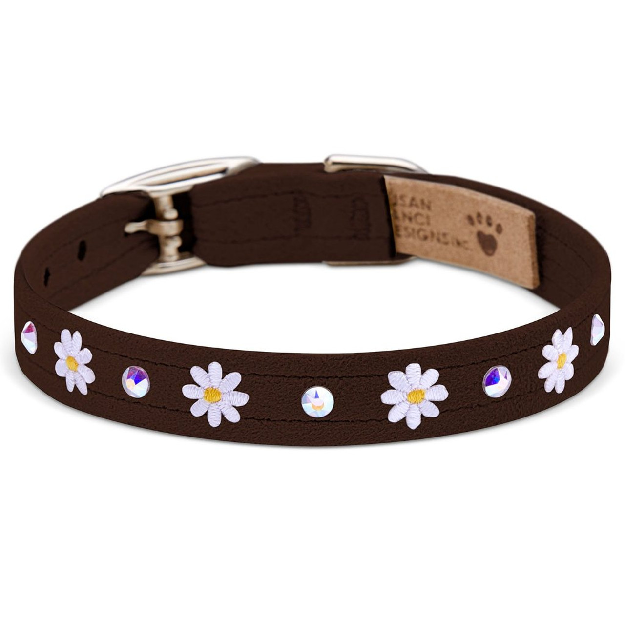 Susan Lanci Small Daisies with Crystals  Collar