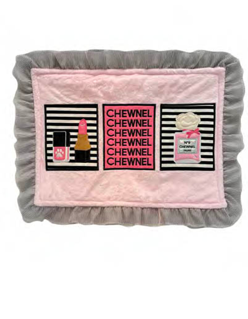 Chewnel Border Pink Perfume Dog Mat