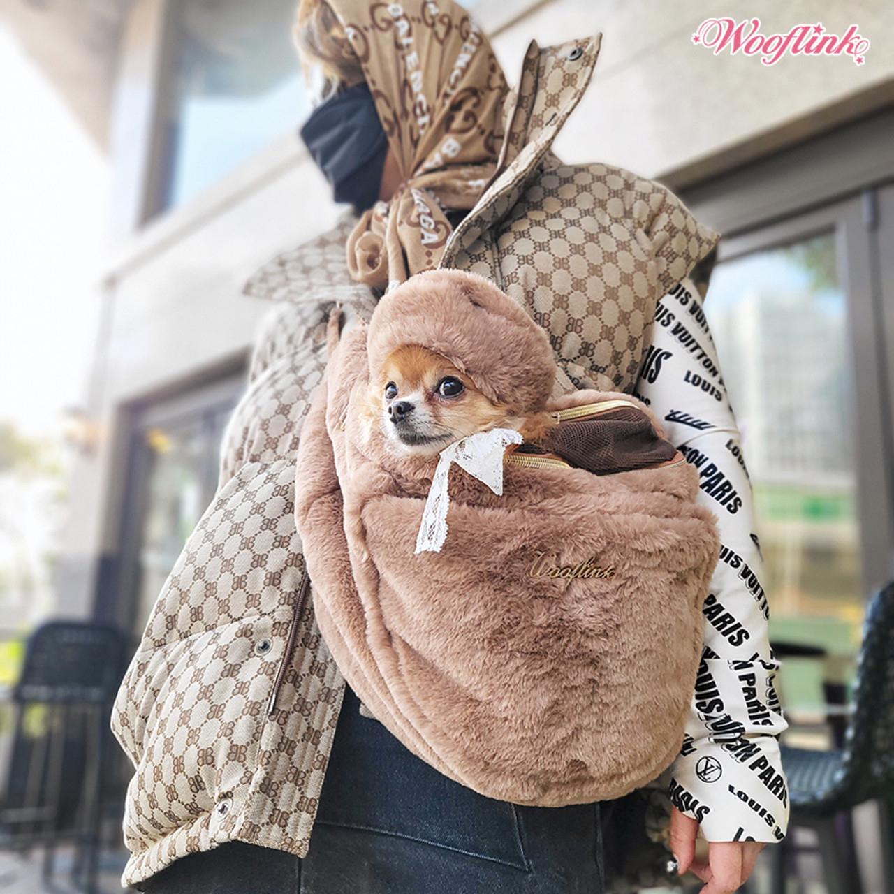 Wooflink Hug Me Bag - Fur