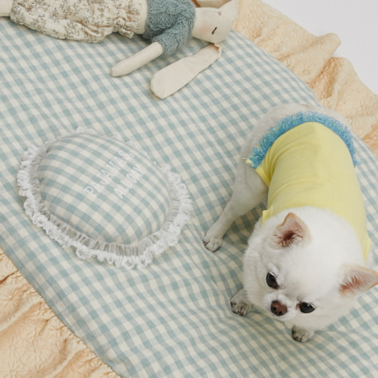 Louisdog Cozy Gingham Pillow