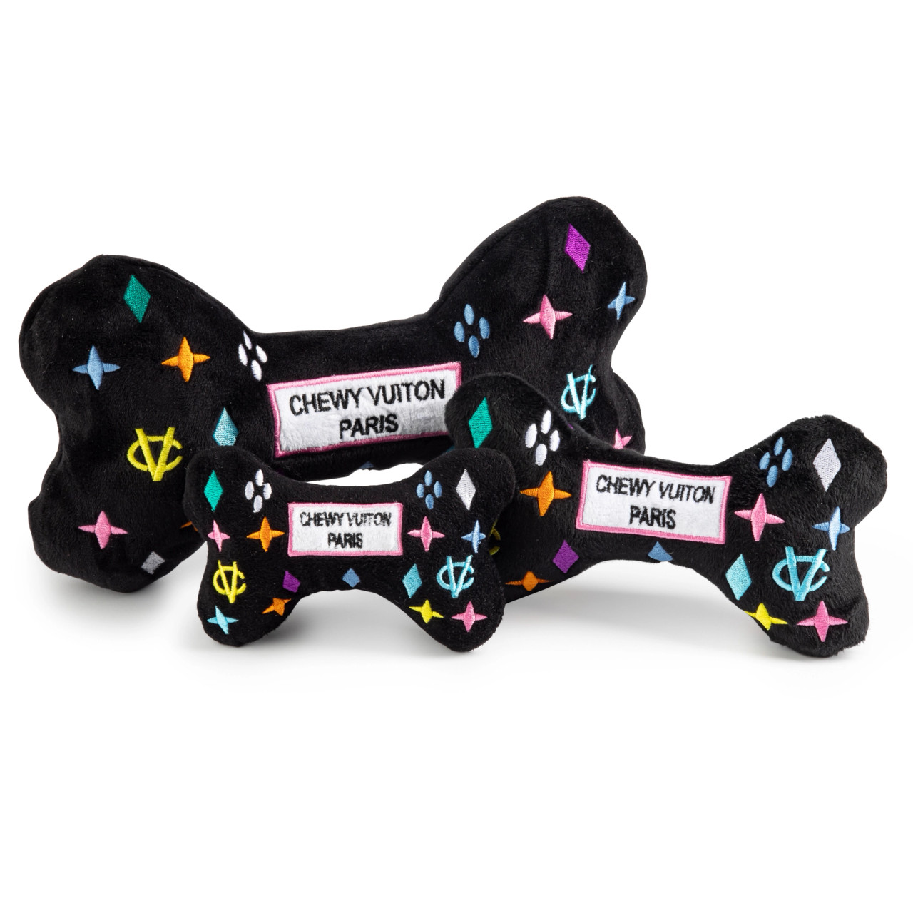 Black Monogram Chewy Vuiton Bone Toy