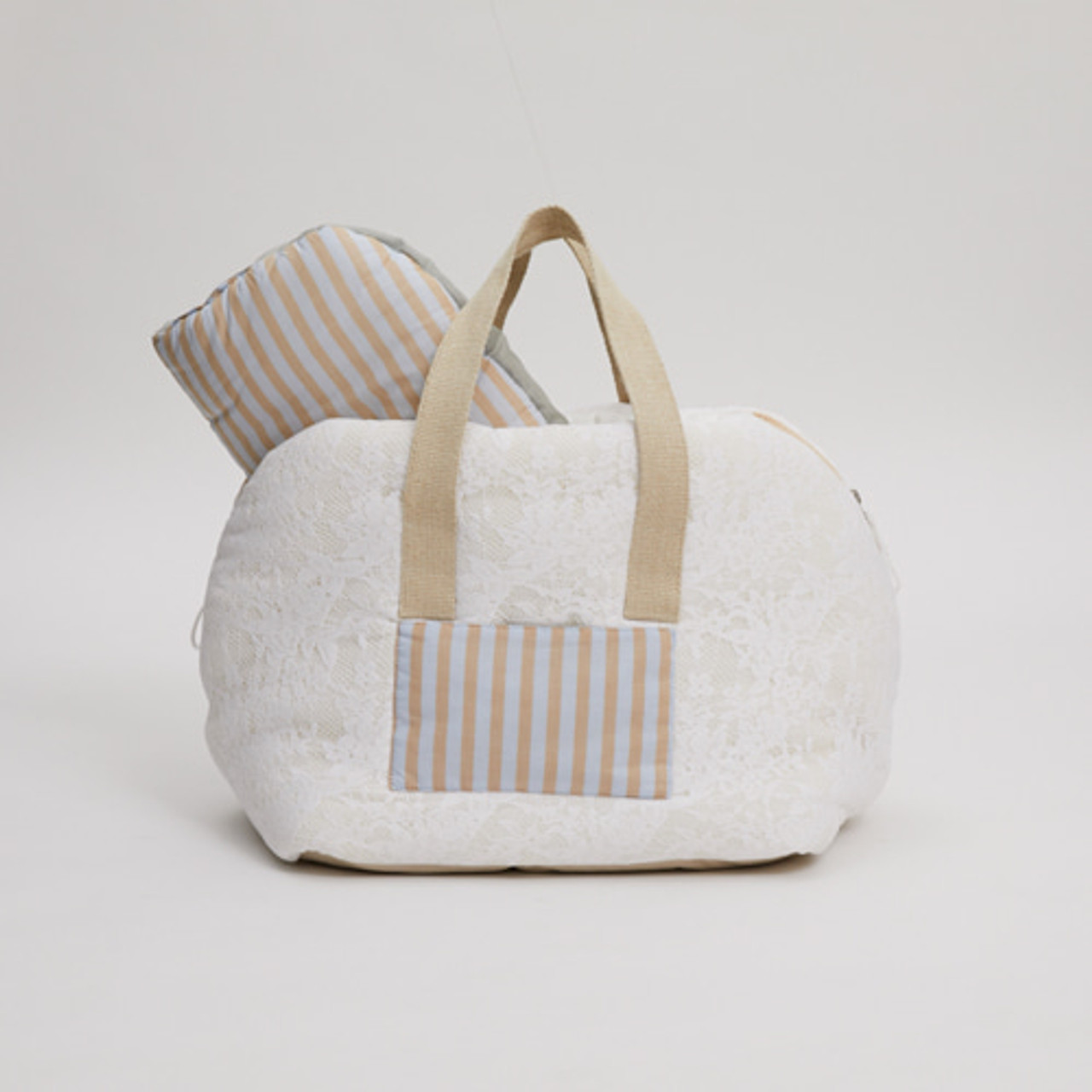 Louisdog White Crochet Around Bag