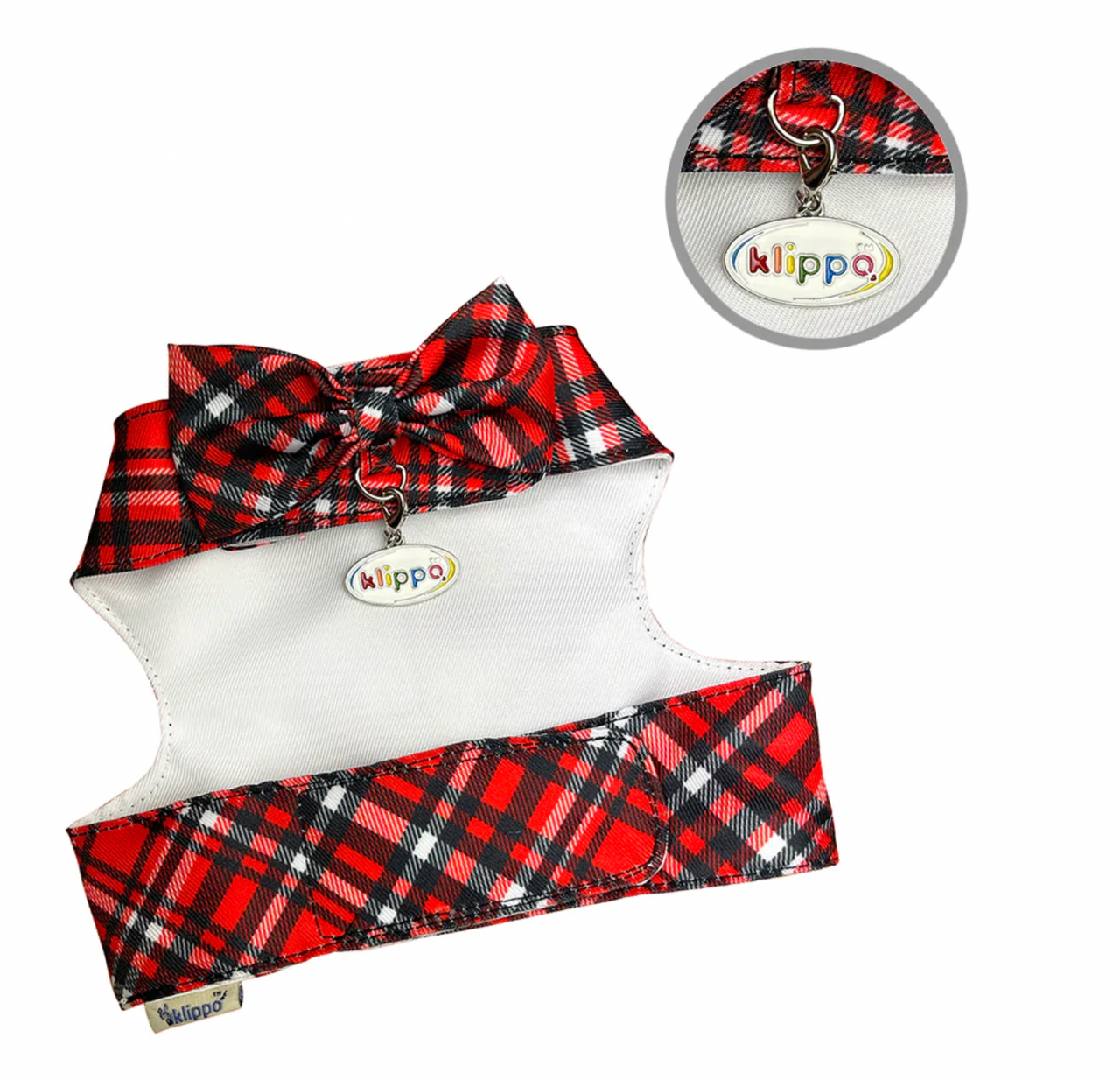 Red Plaid Harness Vest with Matching Leash