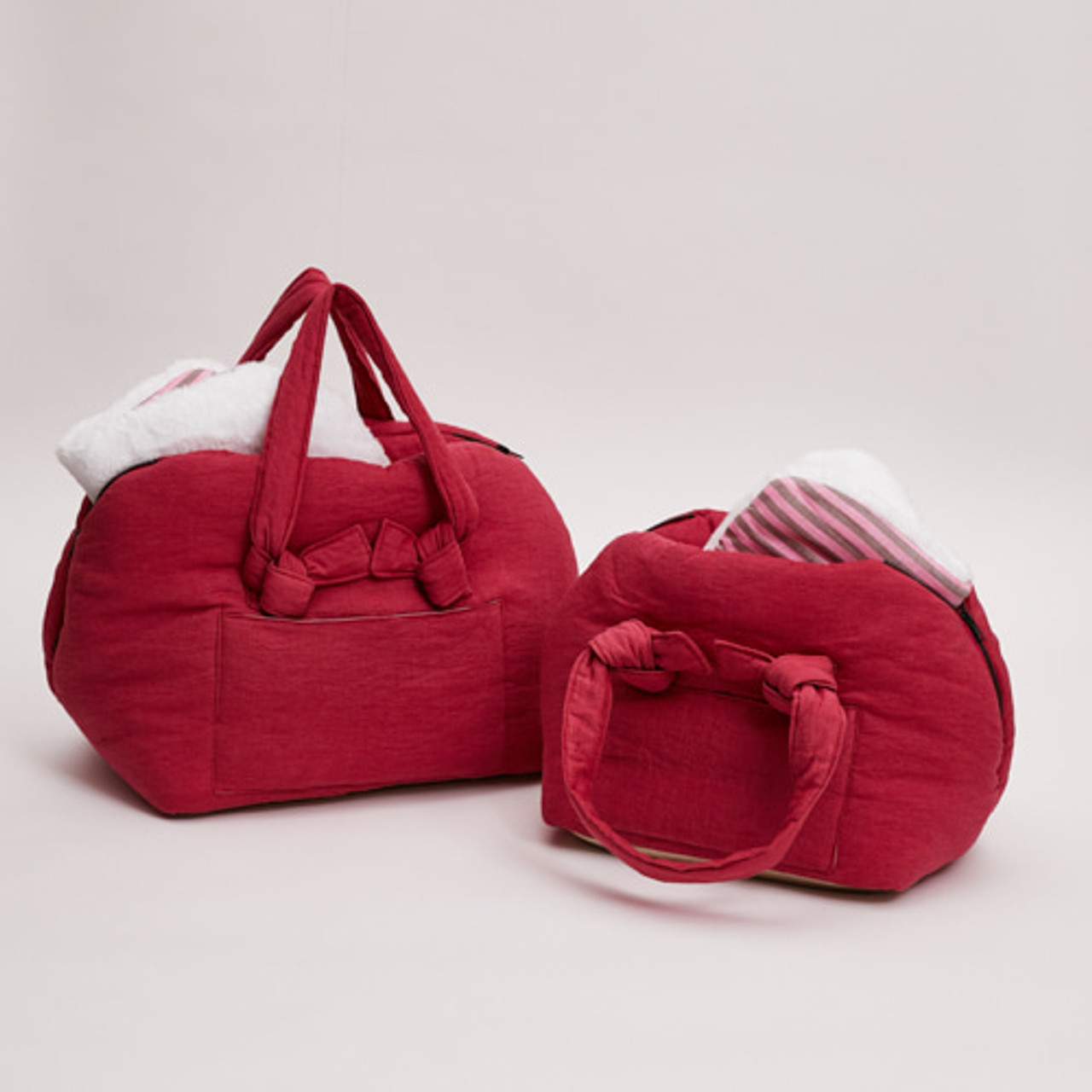 Louisdog Emily Linenaround Bag/Raspberry