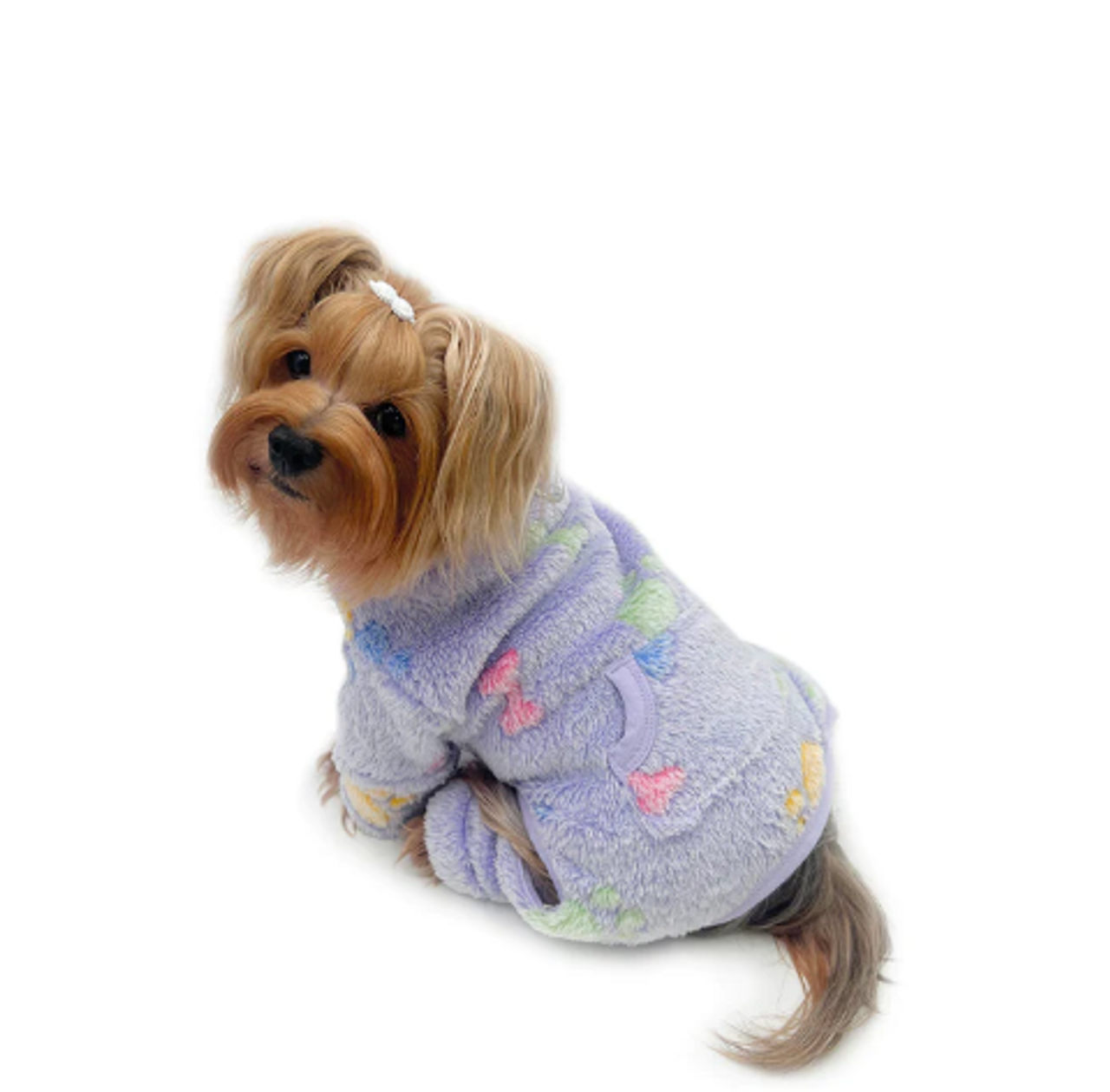 Ultra Plush Colorful Bones/Paws Turtleneck Pajamas