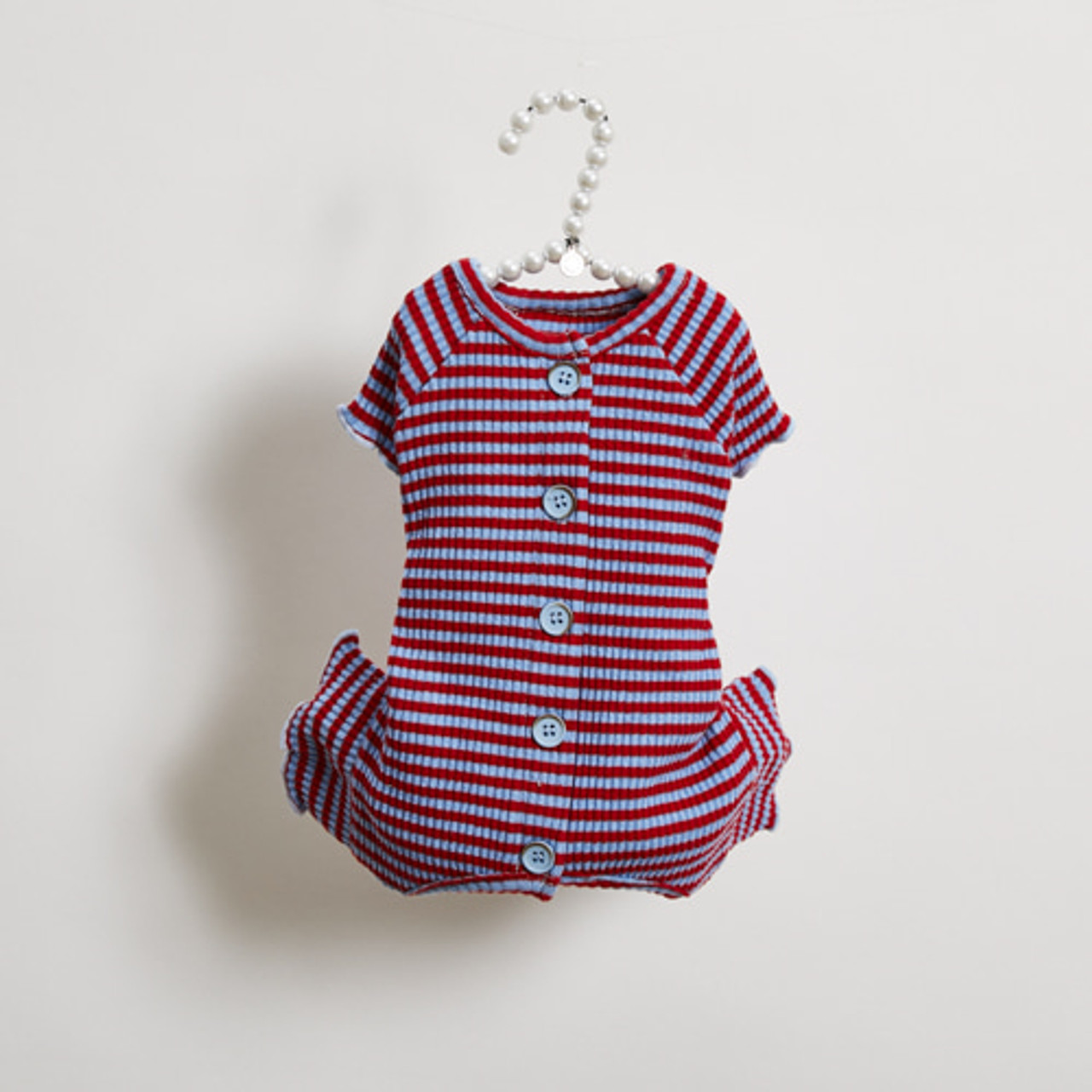 Louisdog Everyday Romper/Red Blue