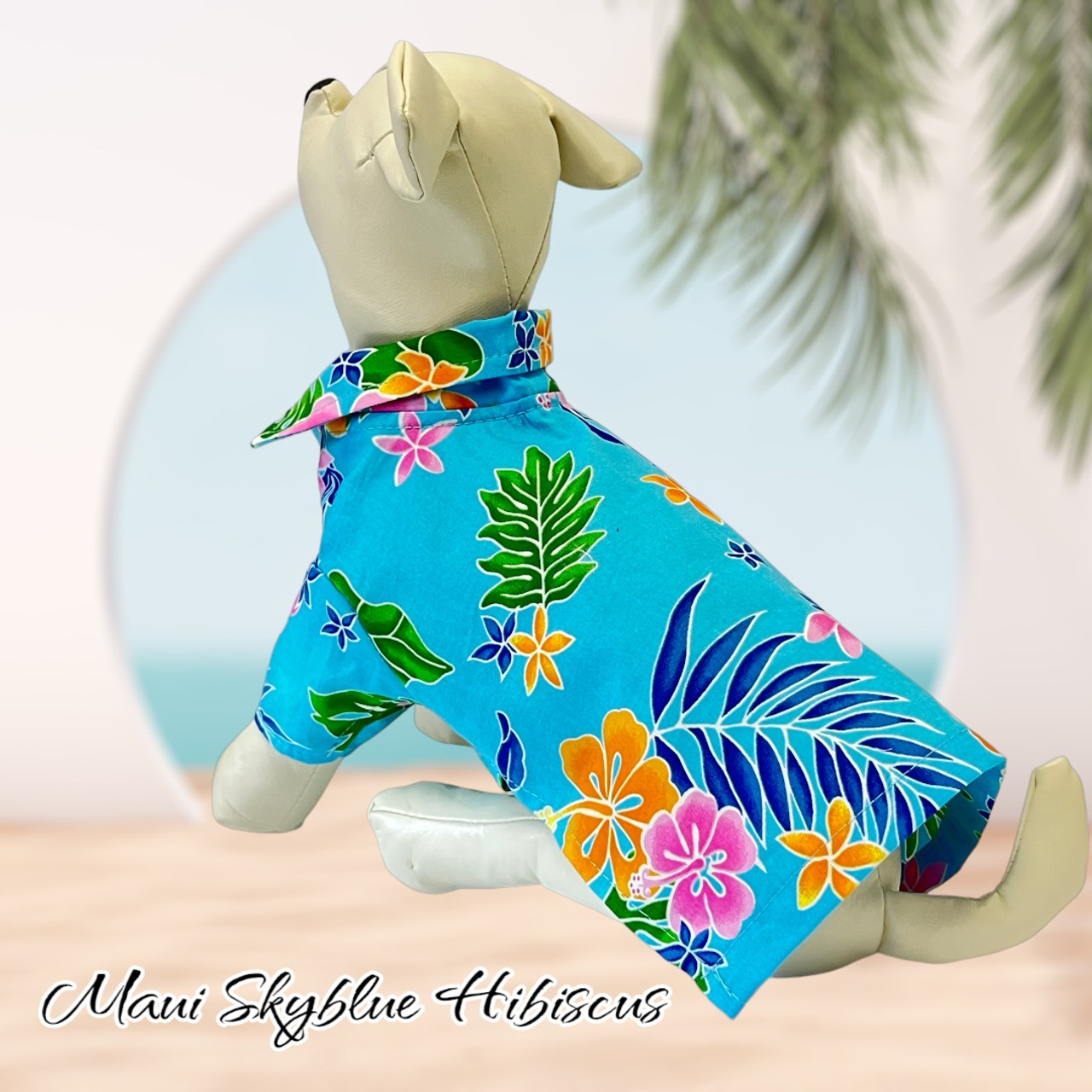 Aloha Shirt "Maui Sky Blue Hibiscus"