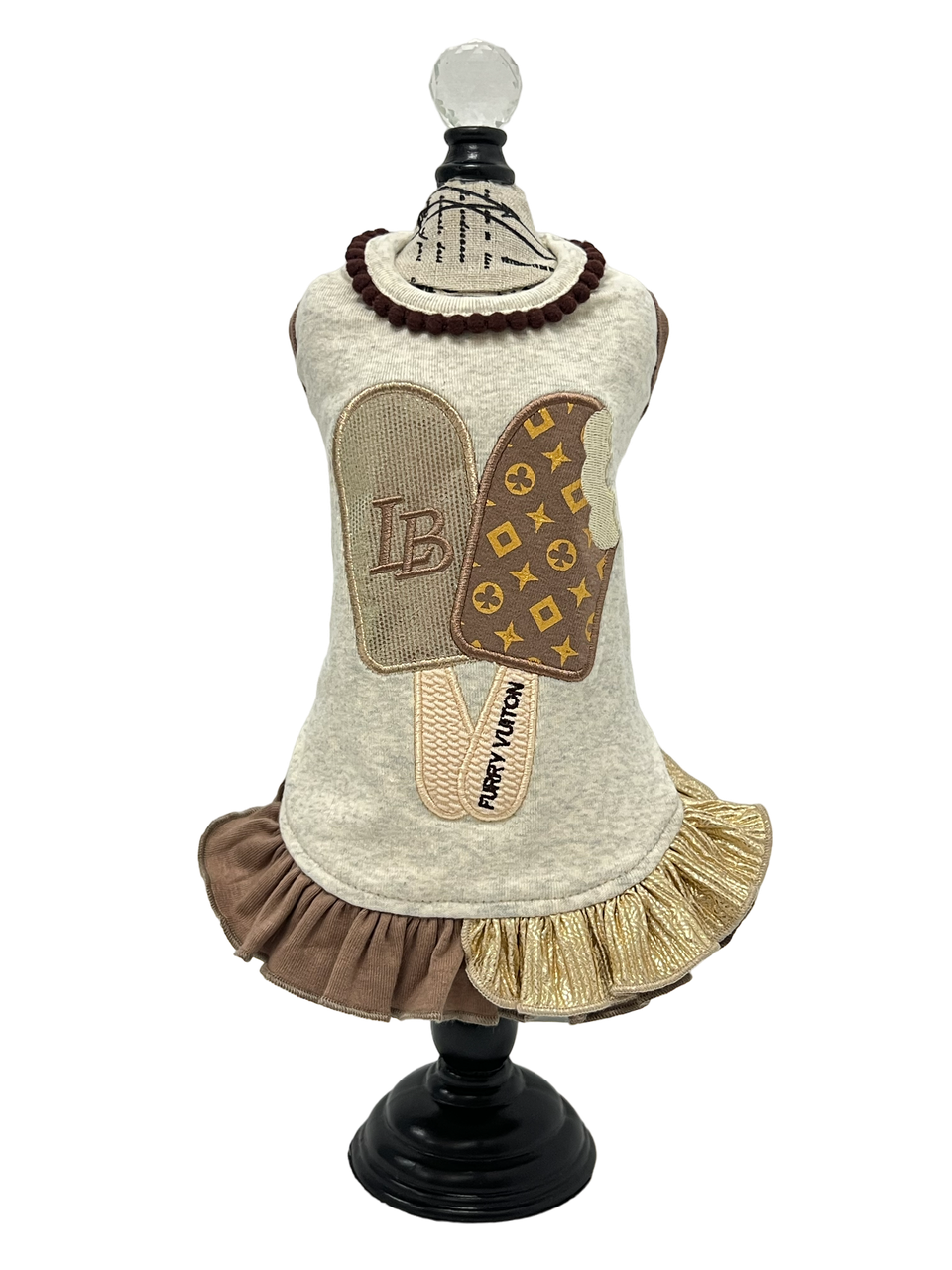 Furry Vuiton Ice Cream Dress