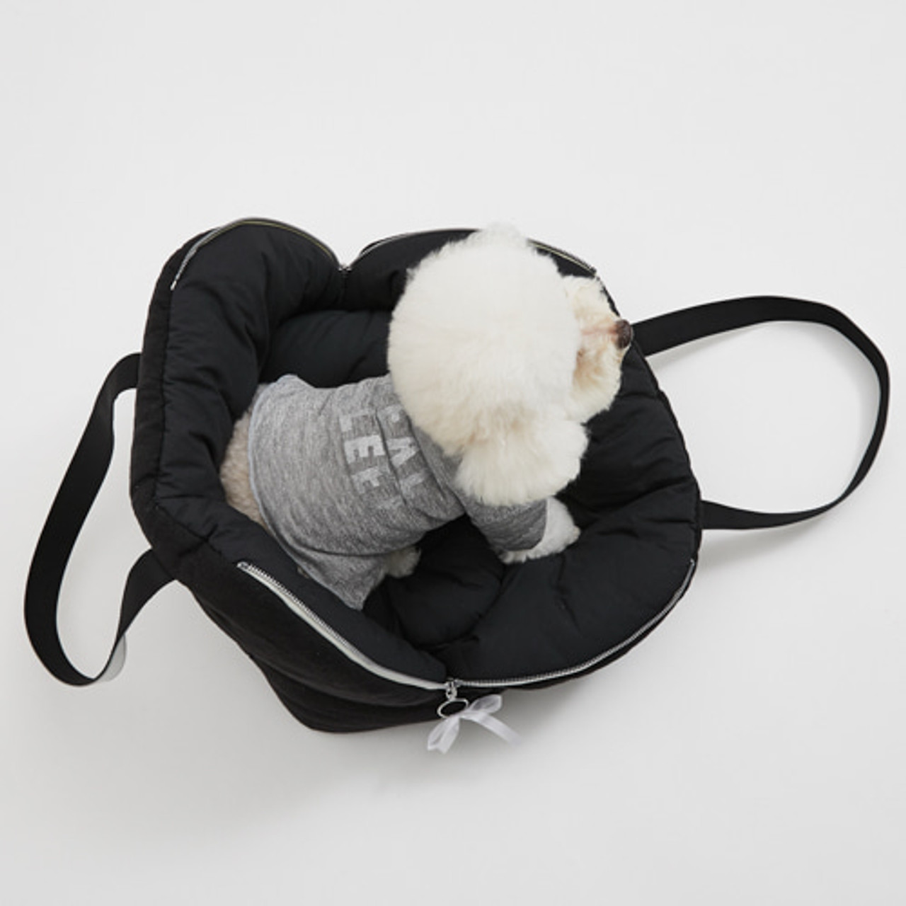 Louisdog Black Beauty Linen Around Bag