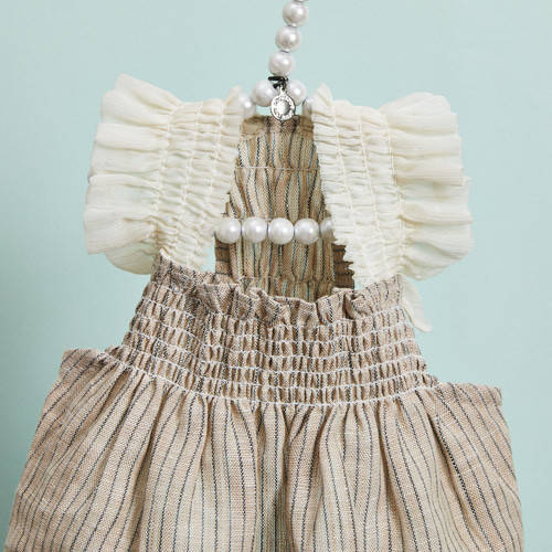 Louisdog Linen Sun Dress/Antique Stripes
