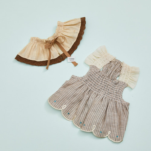 Louisdog Linen Sun Dress/Antique Stripes