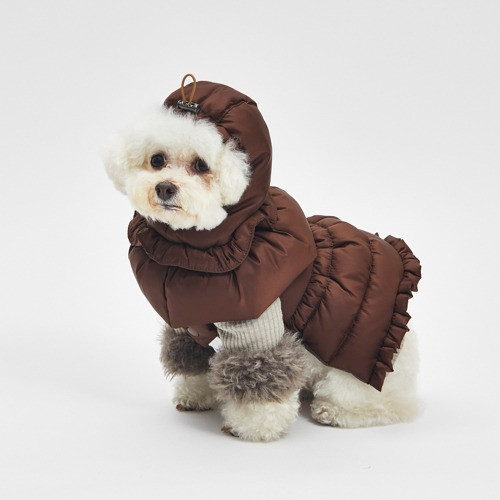 Louisdog Choco Balaclava Down Jacket