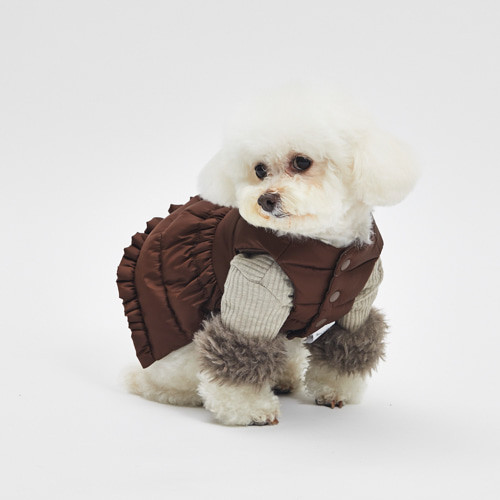 Louisdog Choco Balaclava Down Jacket