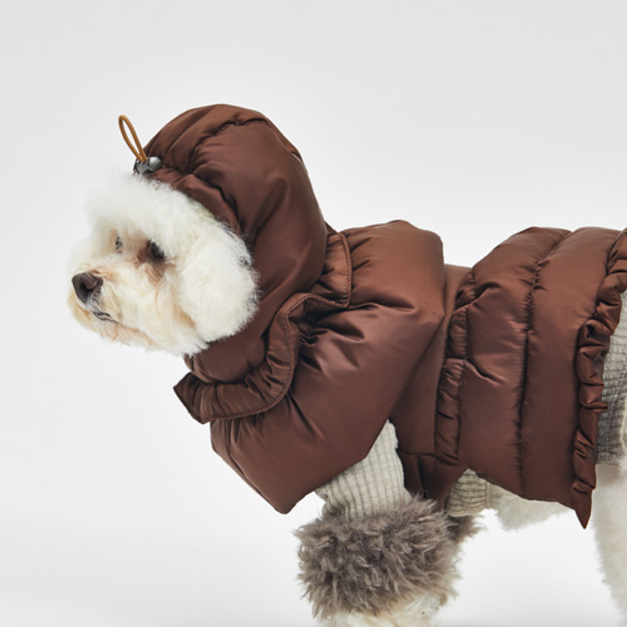 Louisdog Choco Balaclava Down Jacket