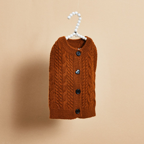 Louisdog Mocha Mousse Cashmere Cardigan