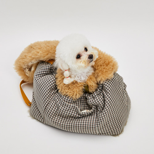 Louisdog Heritage Check Fur Sling Bag