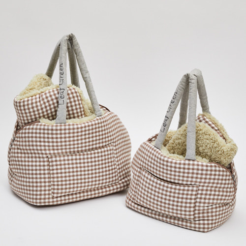 Louisdog Mocha Check ToGO Around Bag