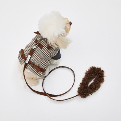 Louisdog For Hand Leash/Blush Suede