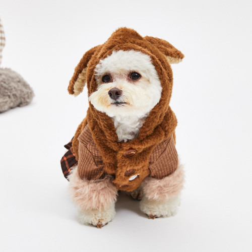 Louisdog Bunny Hoody/Cocoa