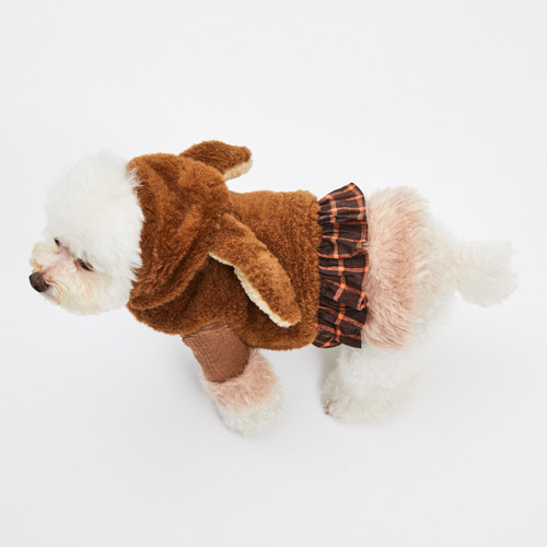 Louisdog Bunny Hoody/Cocoa
