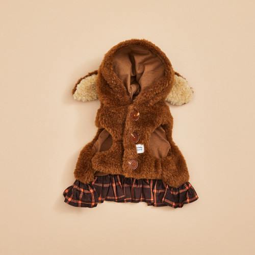 Louisdog Bunny Hoody/Cocoa
