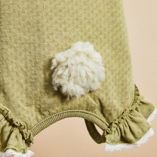 Louisdog Bunny Tail Pants/Leaf Green