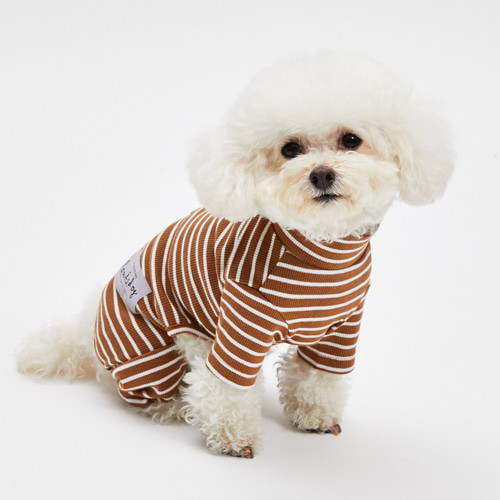 Louisdog Button Stripe Pants/Amber