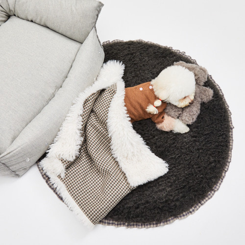 Louisdog Charcoal Gingham Rug