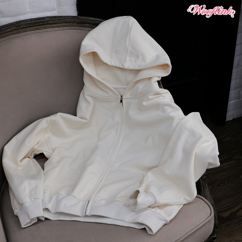 Wooflink Milkshake Zip Up Hoodie for Mom