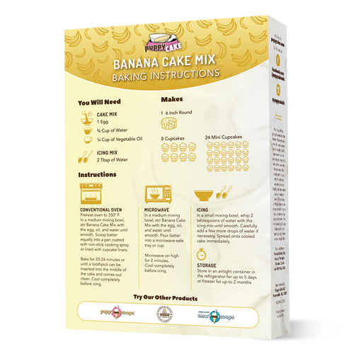 Puppy Cake Organic Banana Cake Mix & Frosting