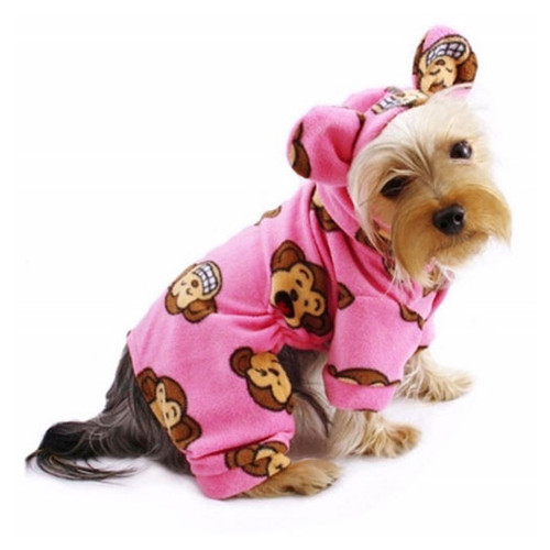 Silly Monkey Fleece Pajamas (Pink)