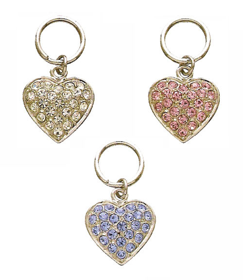 Crystal Pave Heart Collar Charm