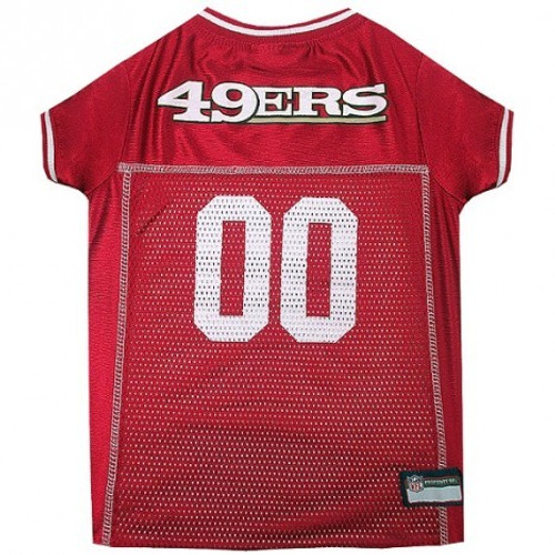 San Francisco 49ers Pet Jersey Stretch Size XL