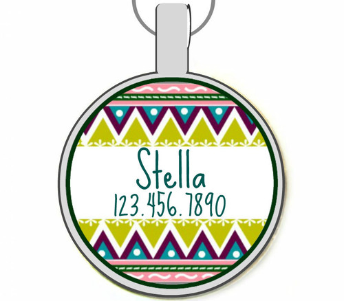 Tribal Boho Silver Pet ID Tags