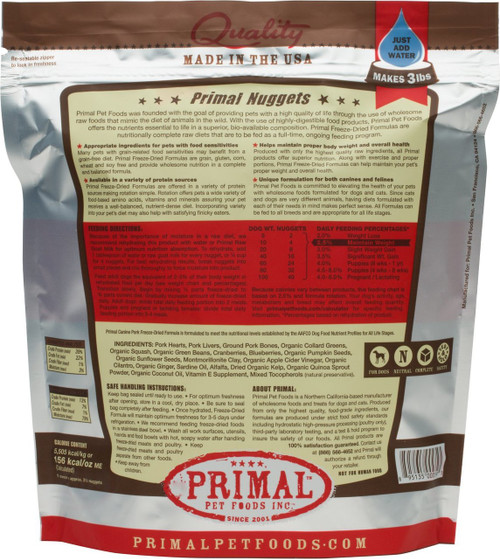 Primal Freeze-Dried Canine Pork Formula Food