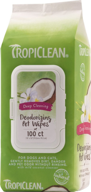 Tropiclean Deep Cleaning Wipes for Pets
