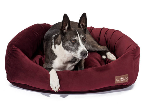 Plush Velour Napper Dog Bed