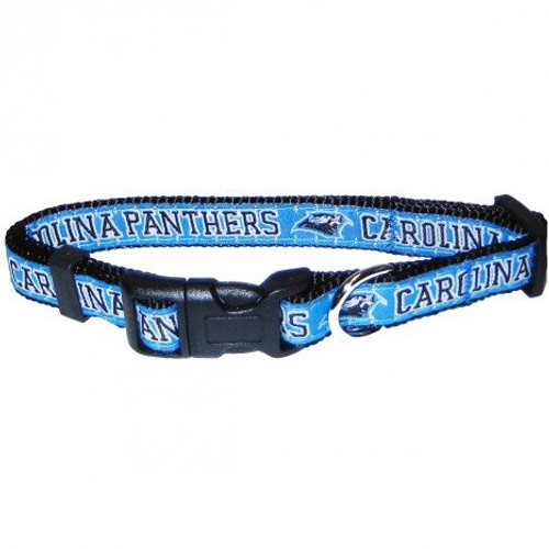 Carolina Panthers Ribbon Dog Collar