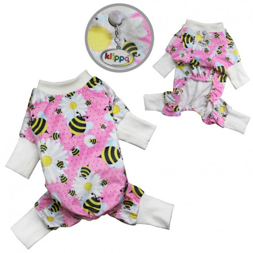 Ultra Soft Minky Bumblebee and Flowers Pajamas