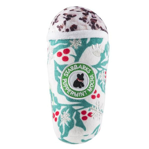 Starbarks Puppermint Mocha Toy - Holly Print Cup
