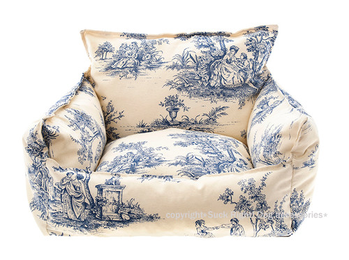 Chinese Porcelain Sofa Dog Bed - Blue