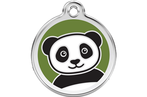 Panda Stainless Steel Enamel ID Tag